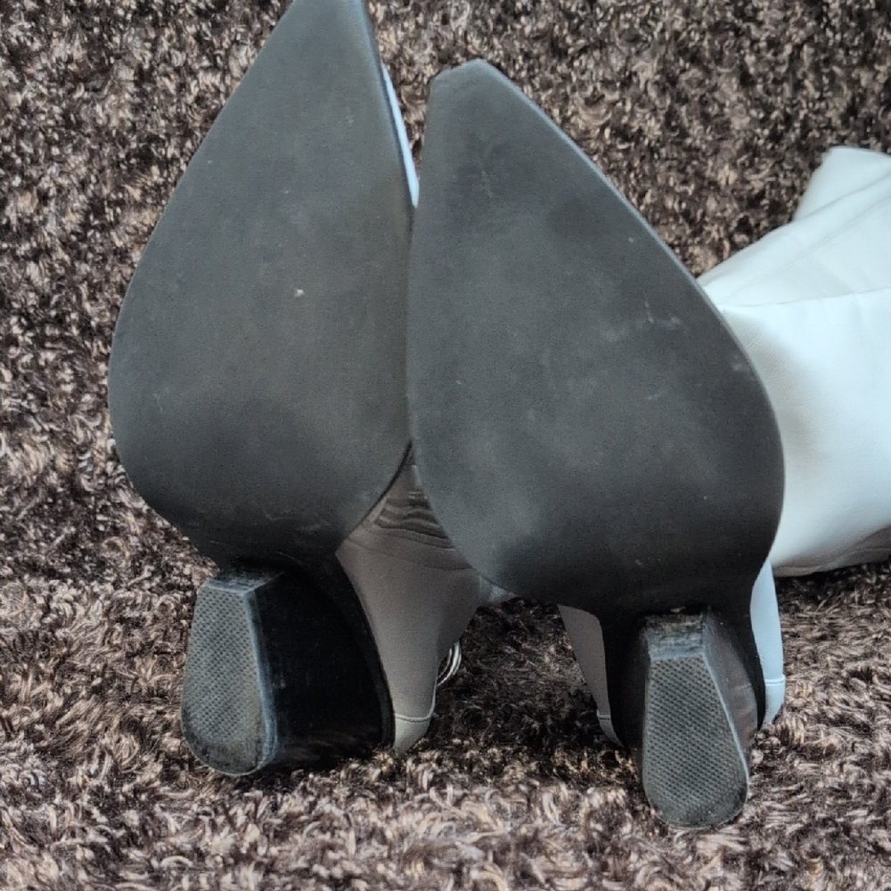 Jeffrey Campbell Light Grey Over-the-Knee Boots - Picture 4 of 7